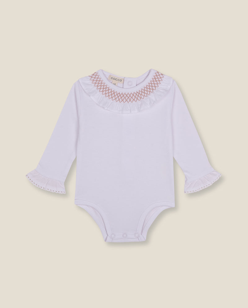 Body Manga Larga Cuello Smock