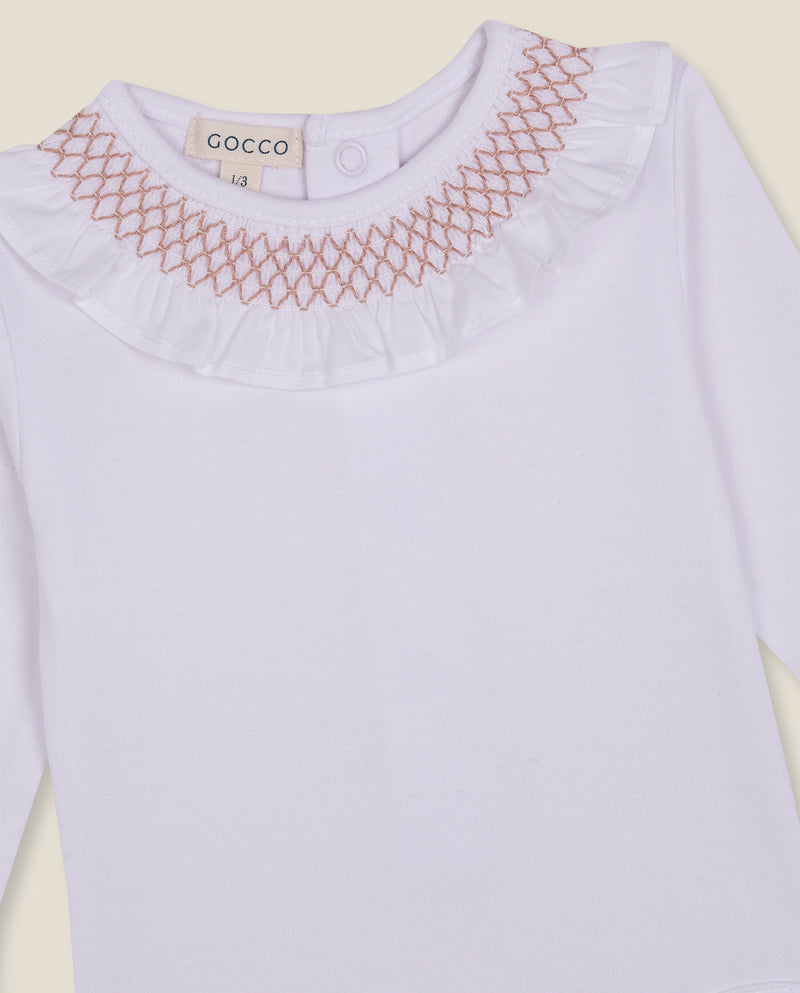 Body Manga Larga Cuello Smock