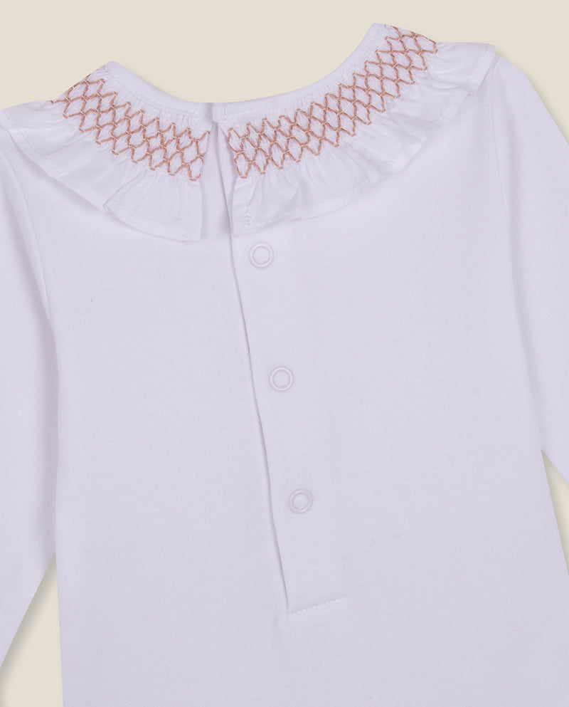 Body Manga Larga Cuello Smock