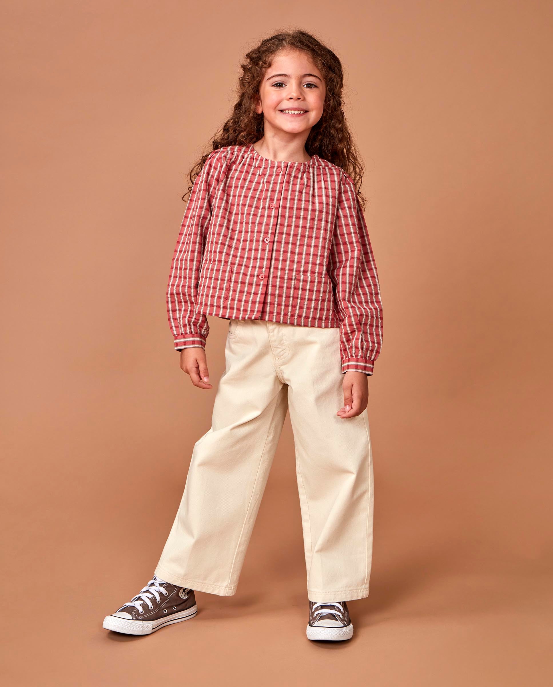 Camisa De Cuadros Con Bordados