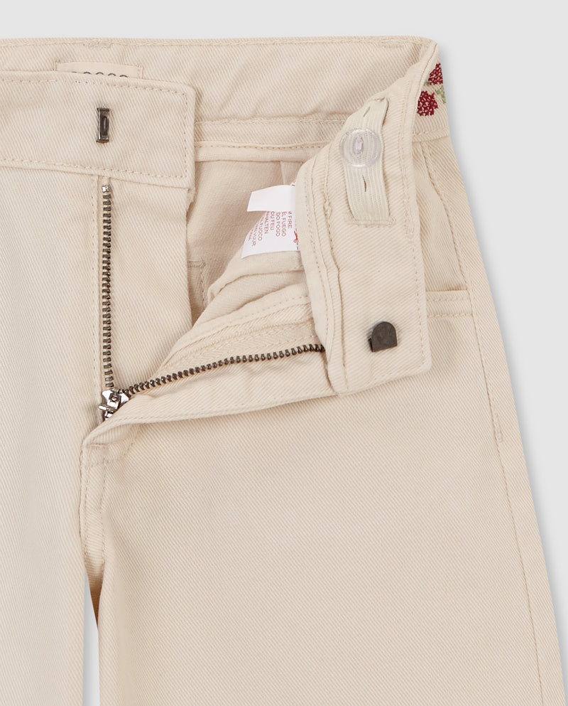 Pantalón Con Bordados