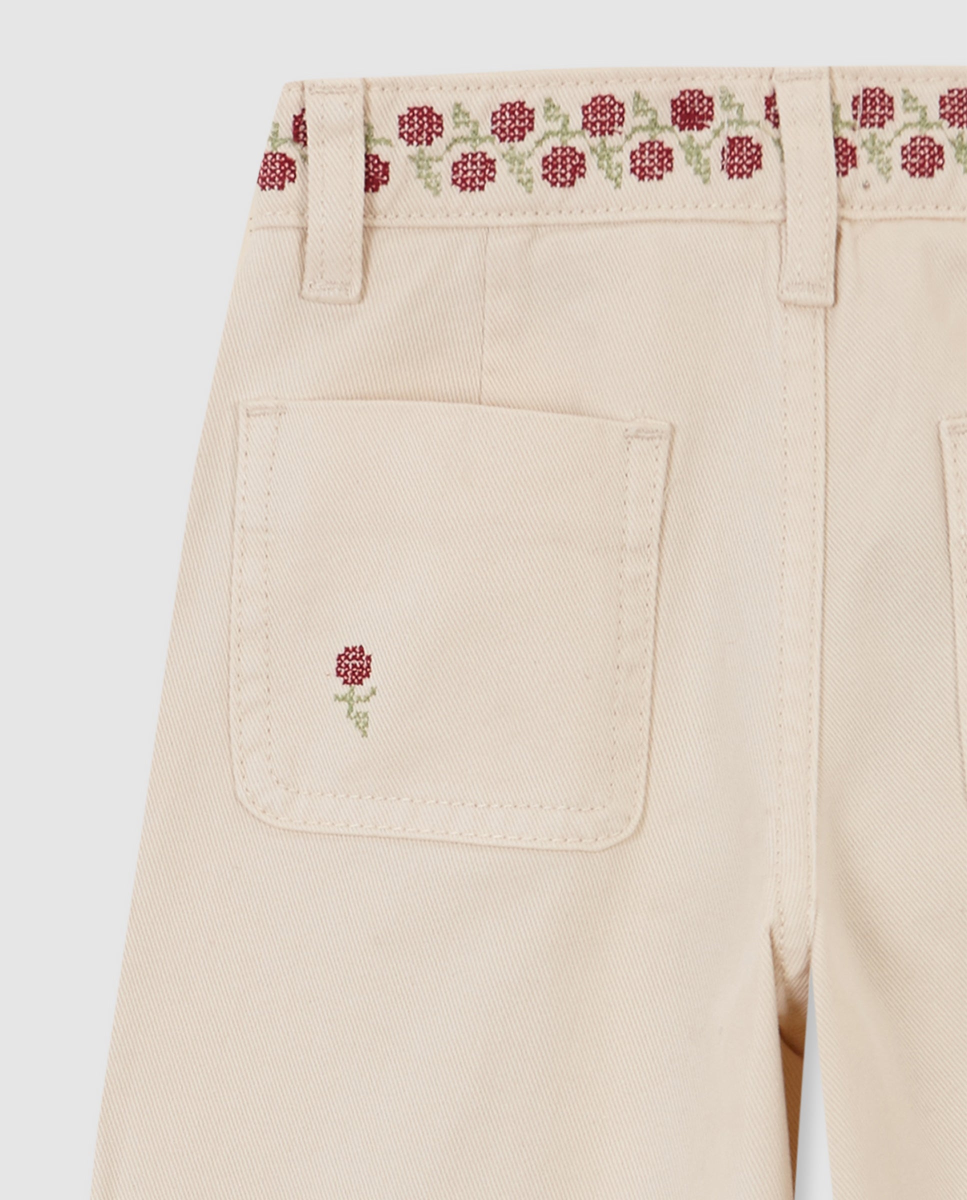 Pantalón Con Bordados