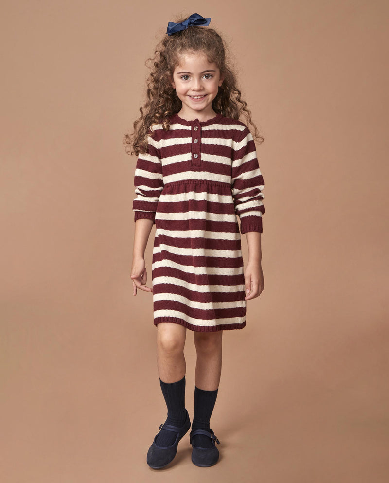 Vestido Polo A Rayas De Punto