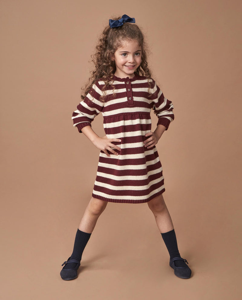 Vestido Polo A Rayas De Punto