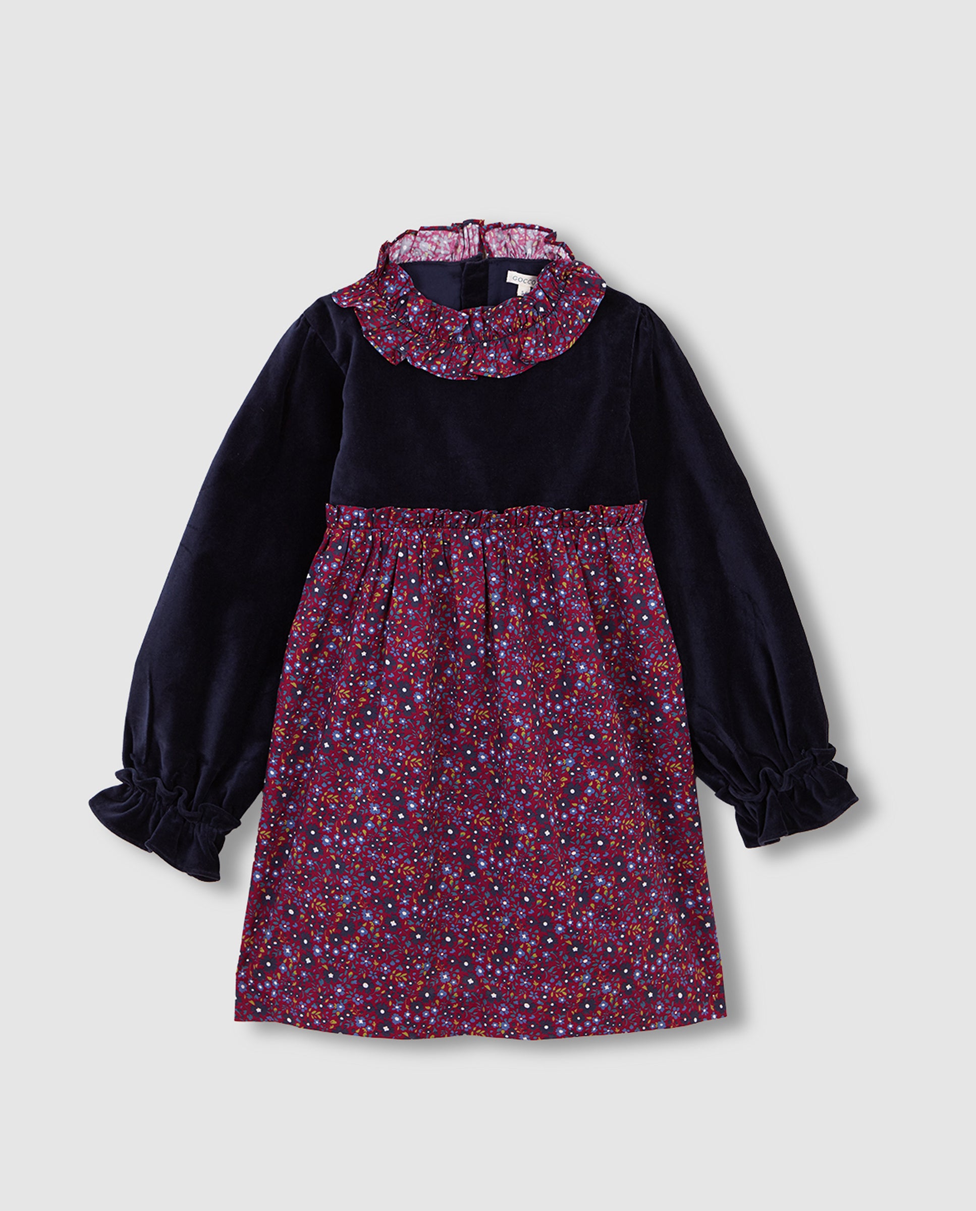 Vestido Terciopelo Y Estampado