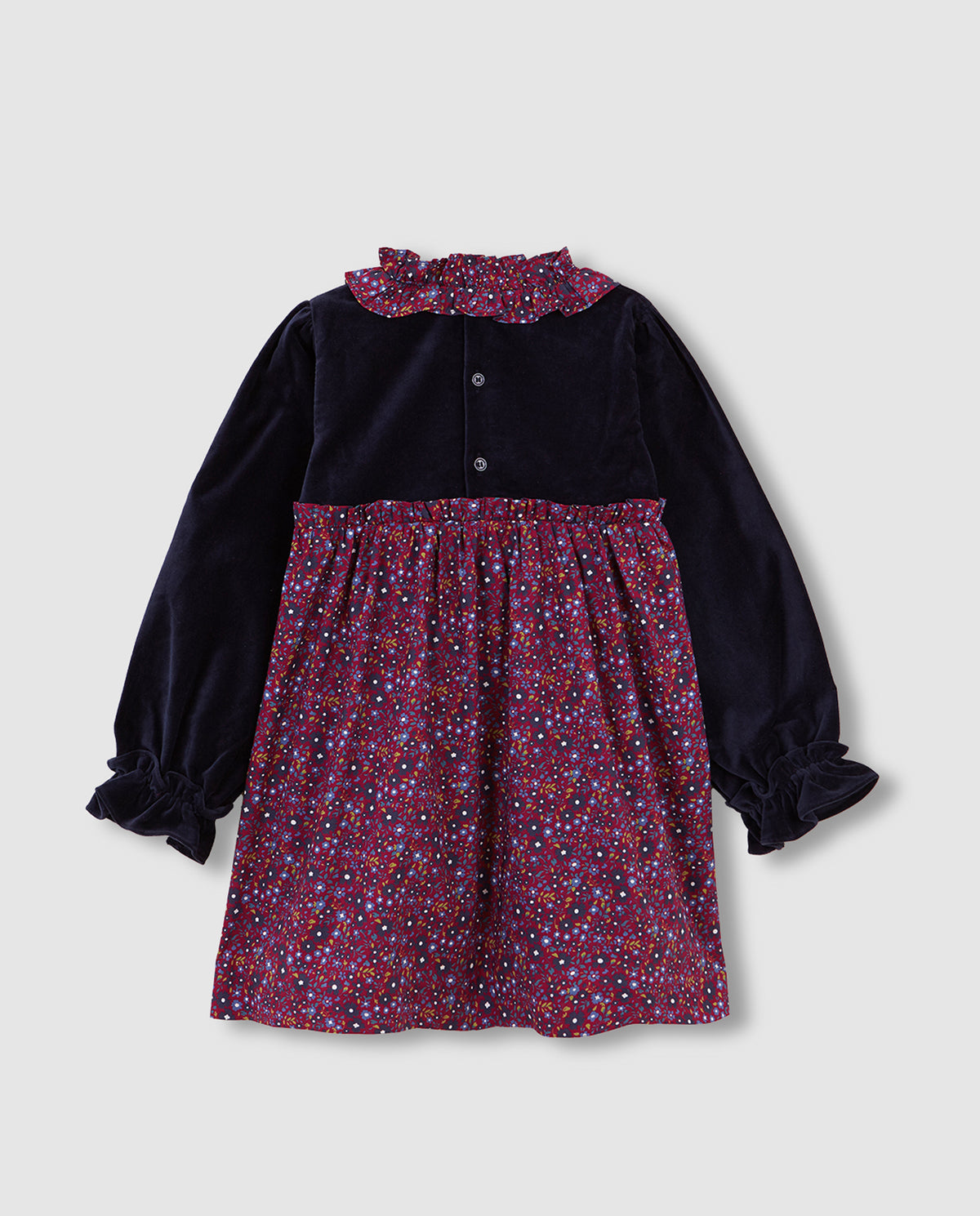 Vestido Terciopelo Y Estampado