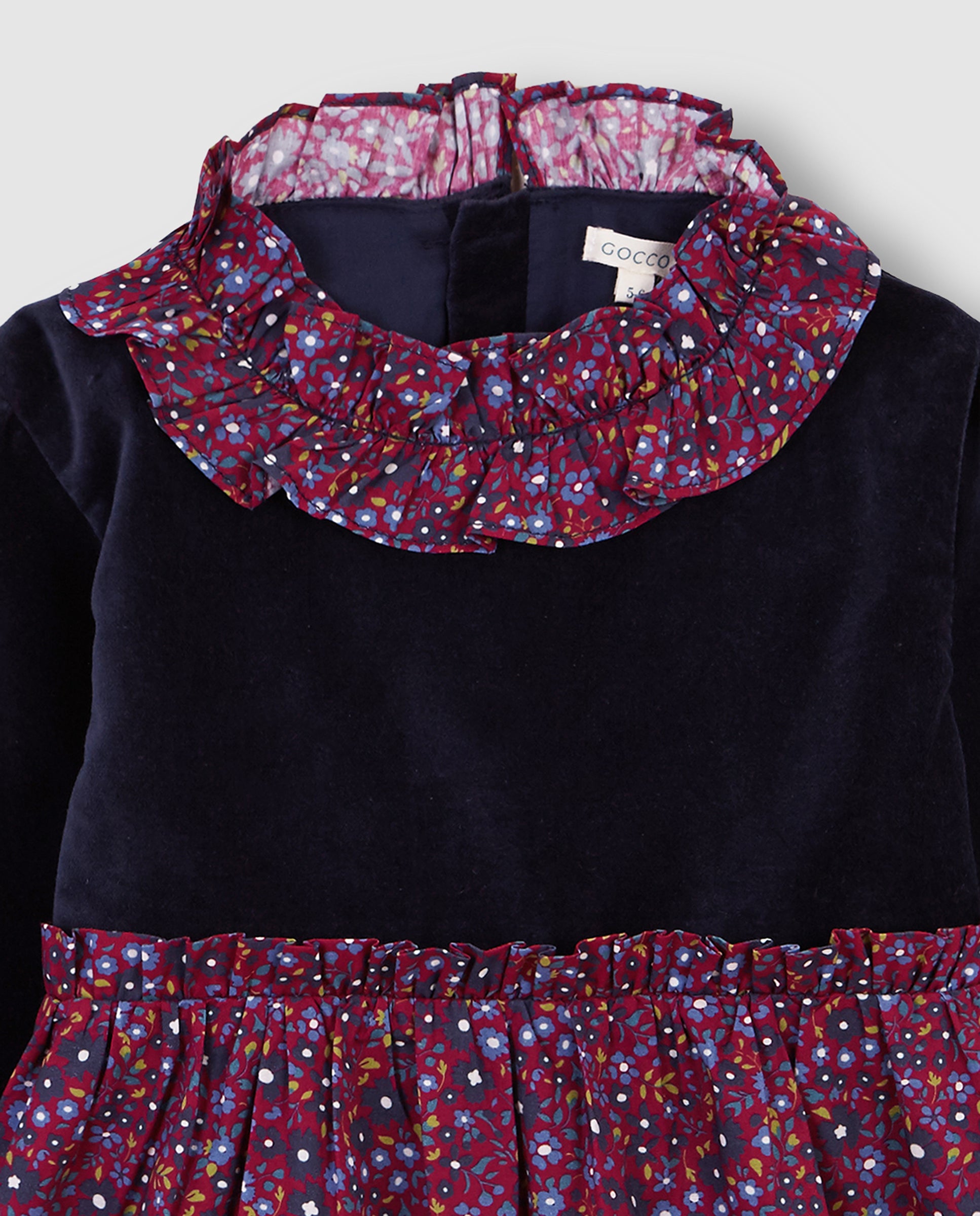 Vestido Terciopelo Y Estampado