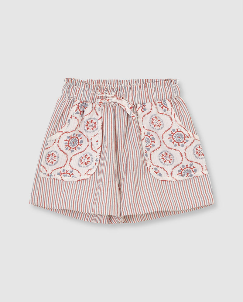 Falda pantalon con tejidos