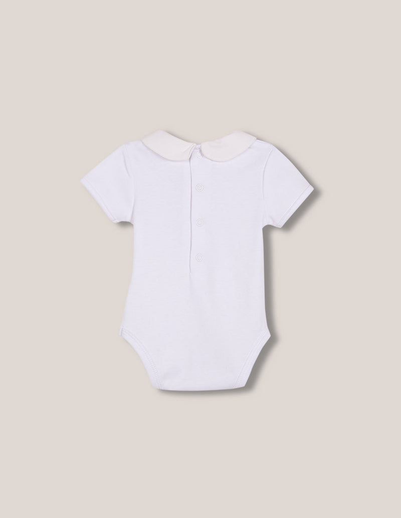 Body manga corta cuello peter pan