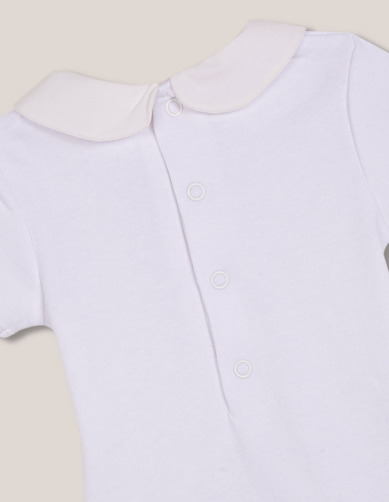 Body manga corta cuello peter pan