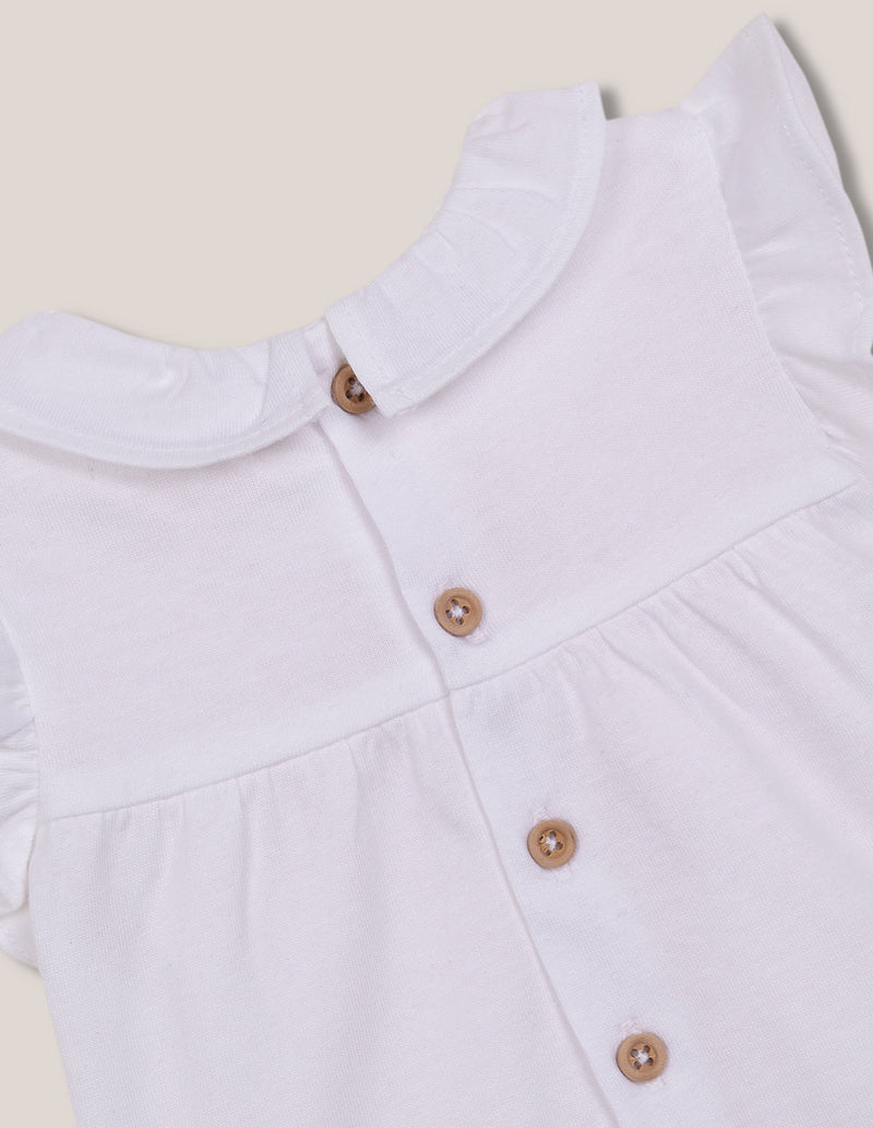 Camiseta con cuello volante