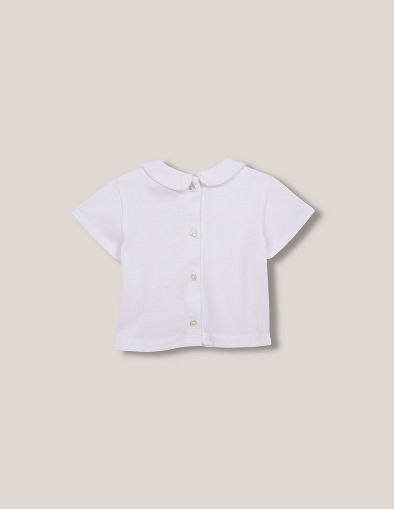 Camiseta con cuello bebé