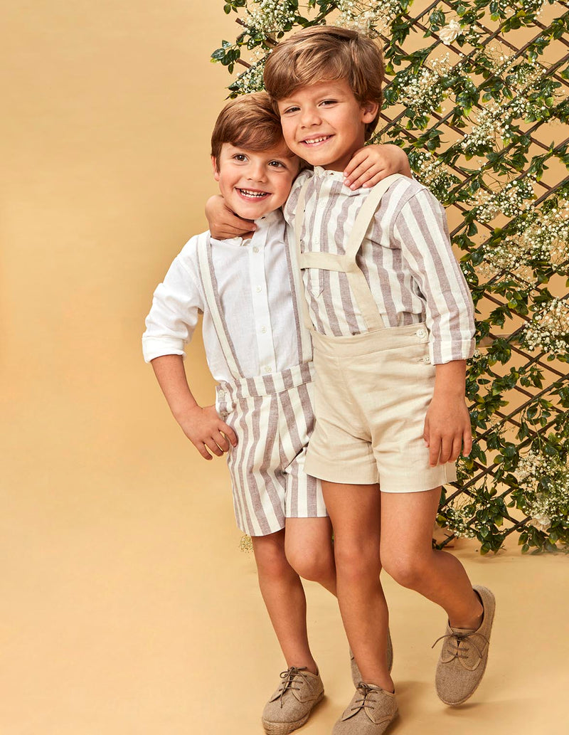 Camisa de lino de rayas