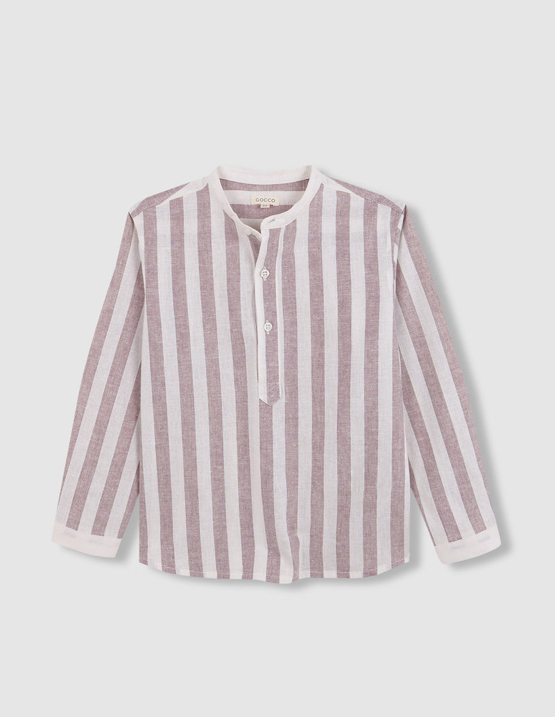 Camisa de lino de rayas