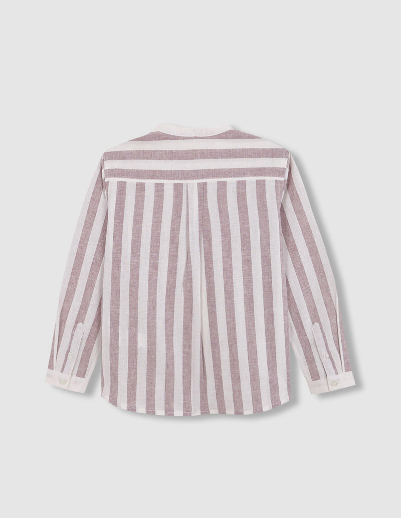 Camisa de lino de rayas