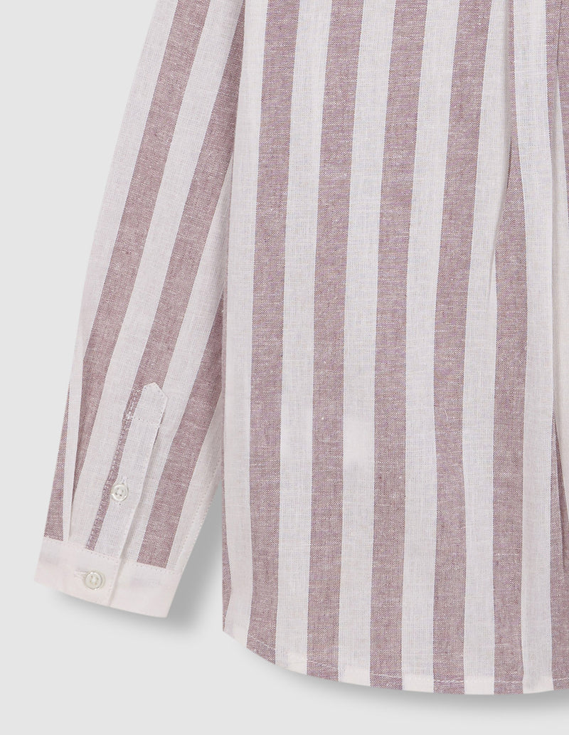 Camisa de lino de rayas