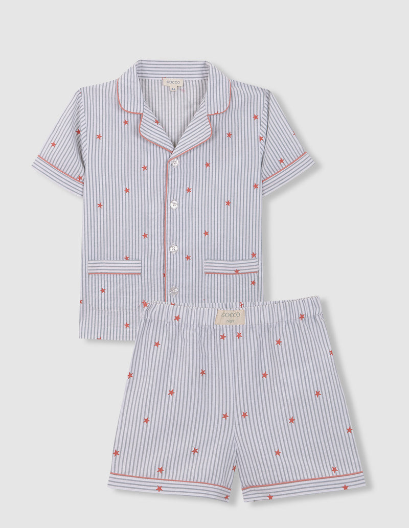 Pijama rayas con estrellas