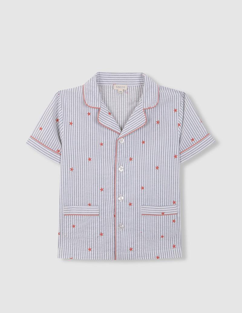 Pijama rayas con estrellas