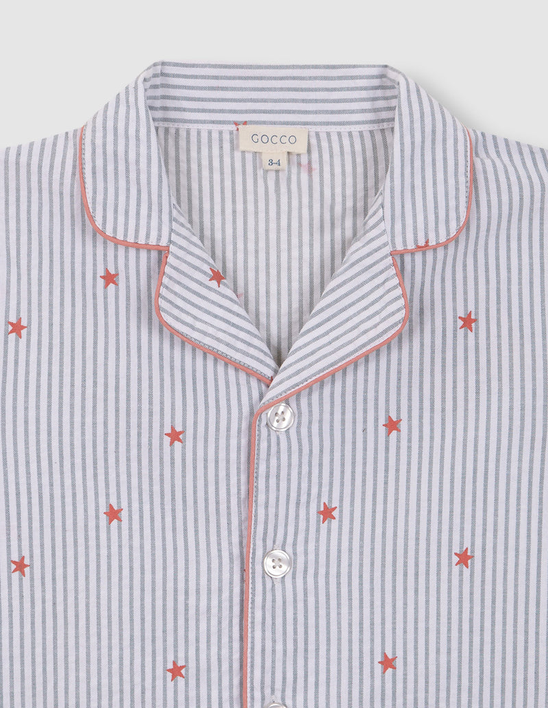 Pijama rayas con estrellas