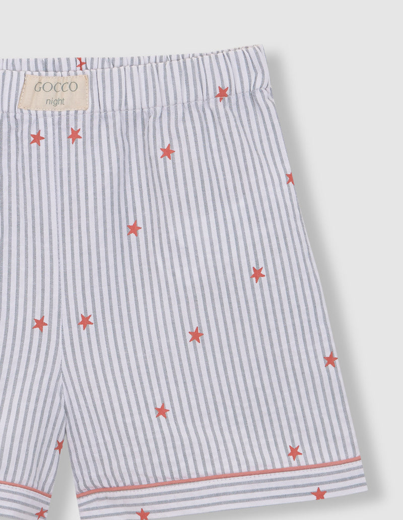 Pijama rayas con estrellas