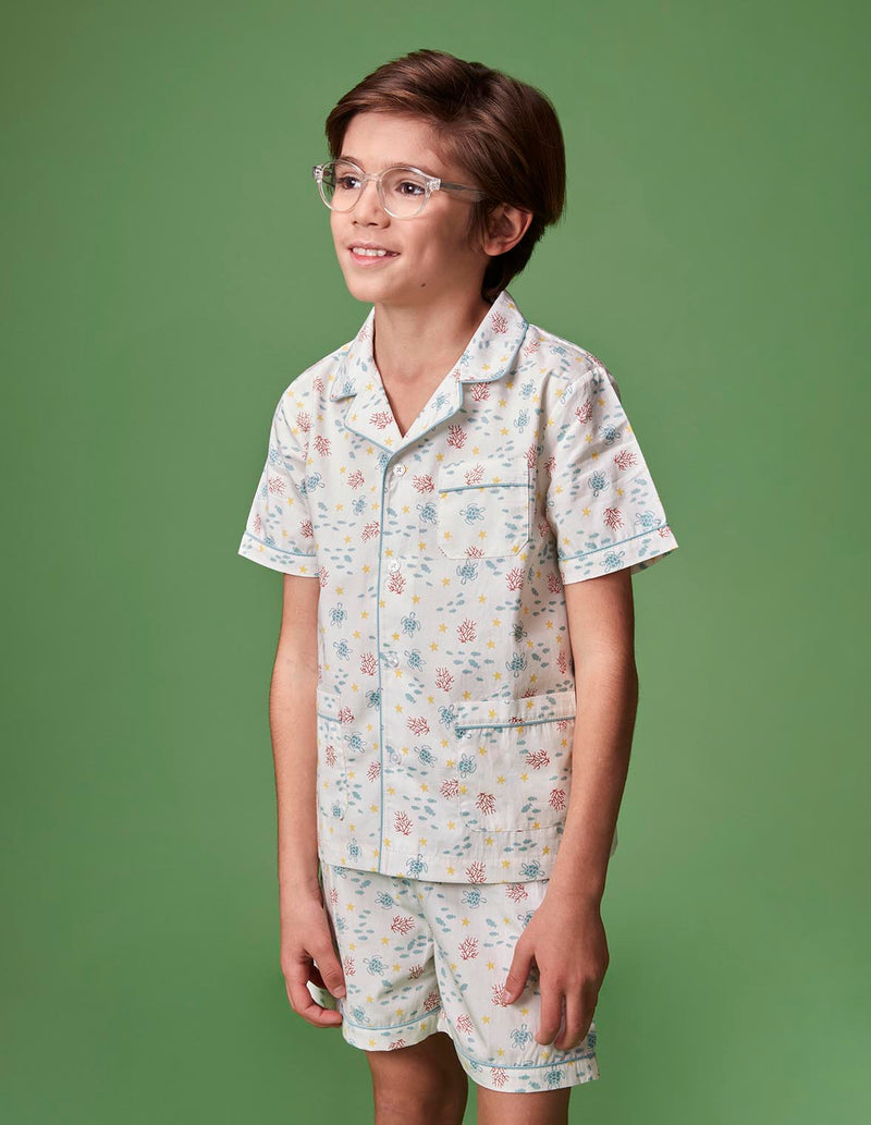 Pijama estampado fondo marino