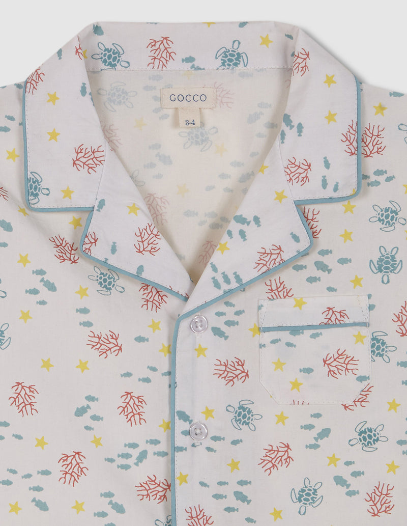 Pijama estampado fondo marino