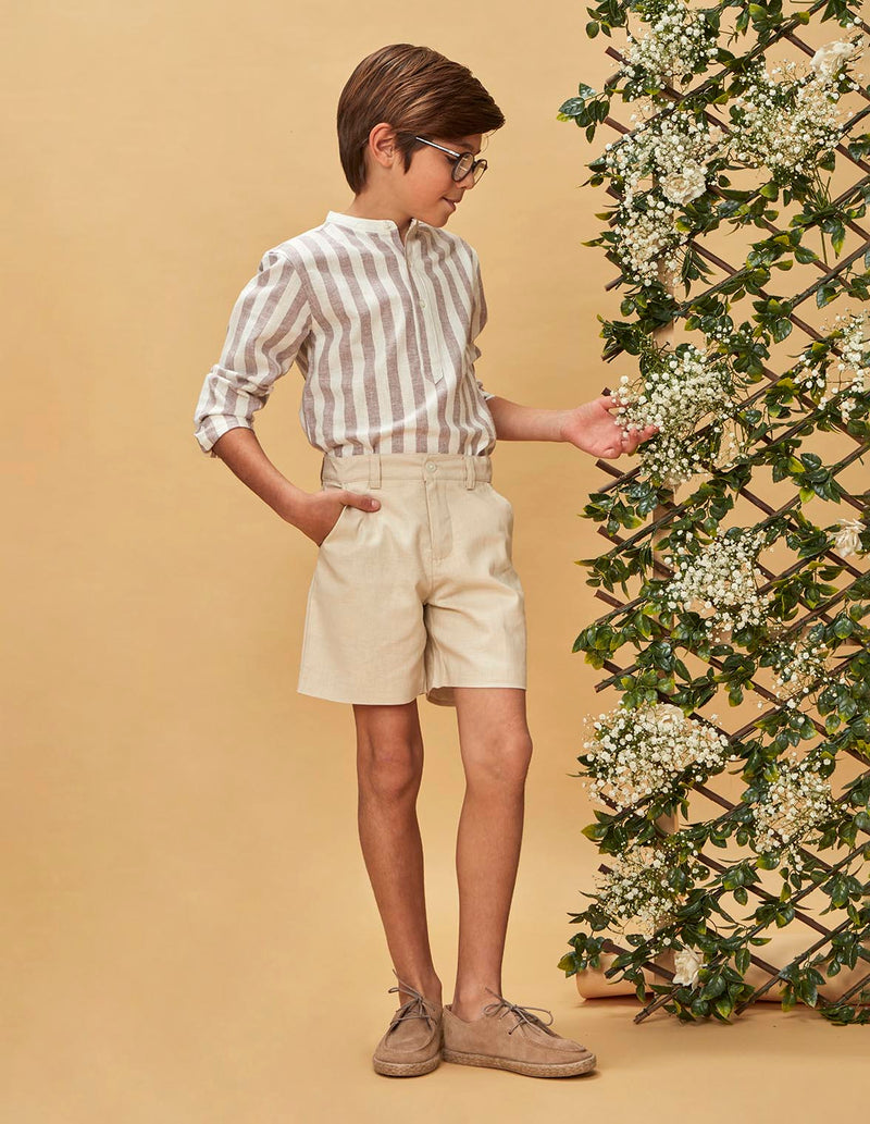 Pantalón corto de lino