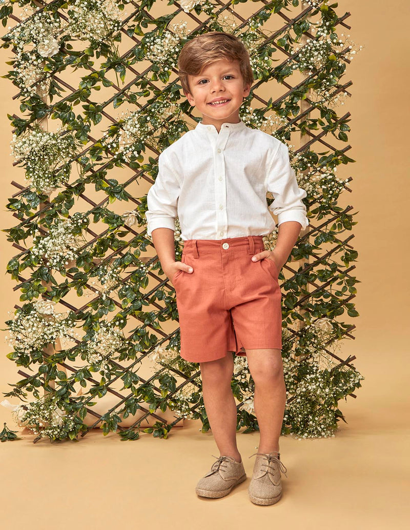 Pantalón corto de lino