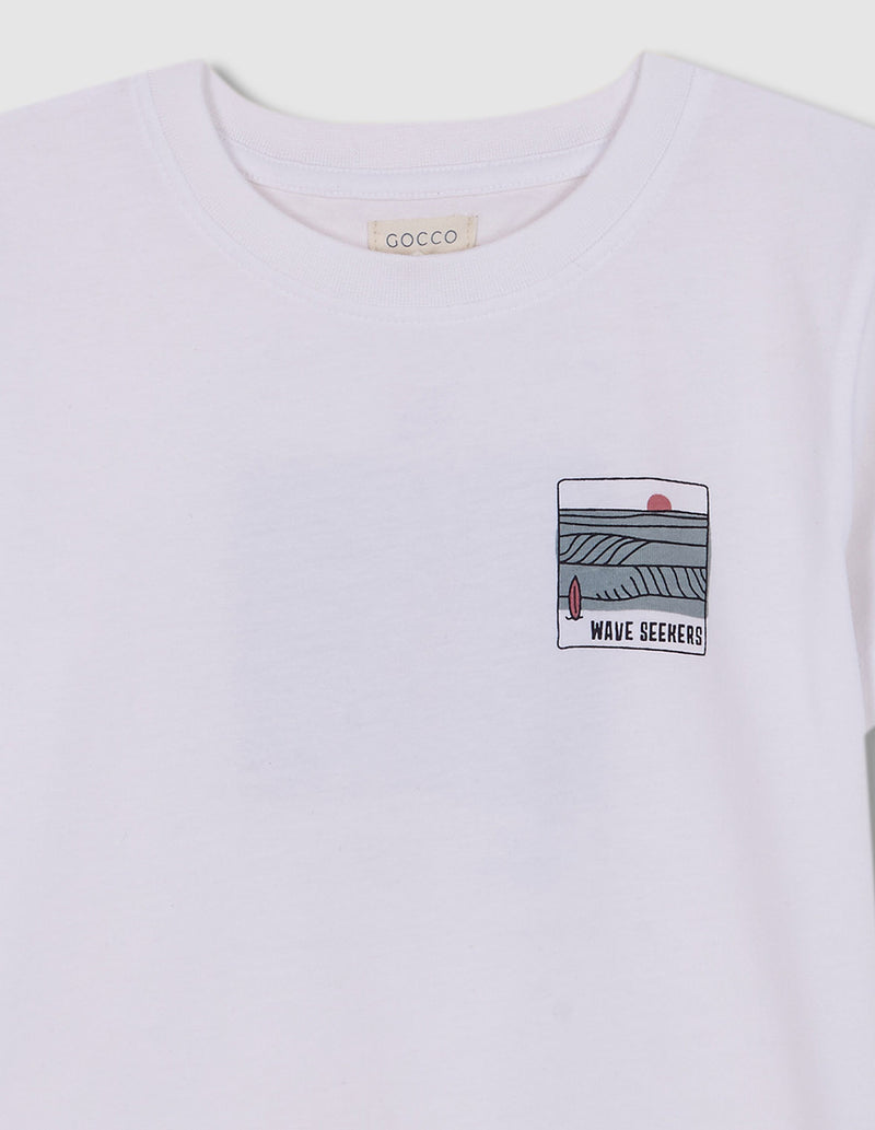 Camiseta print waves