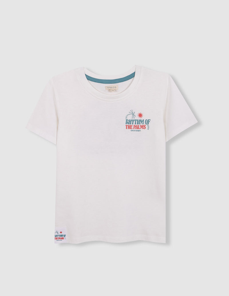 Camiseta estampado palmeras