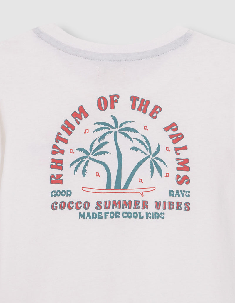 Camiseta estampado palmeras