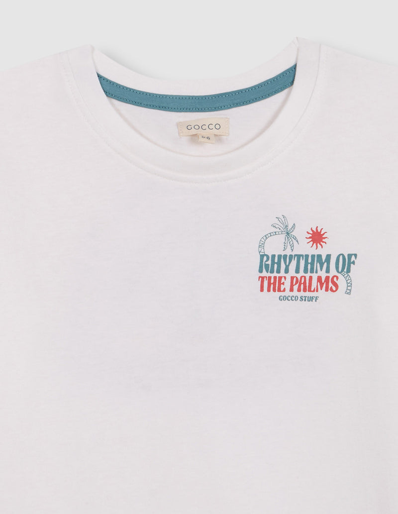 Camiseta estampado palmeras