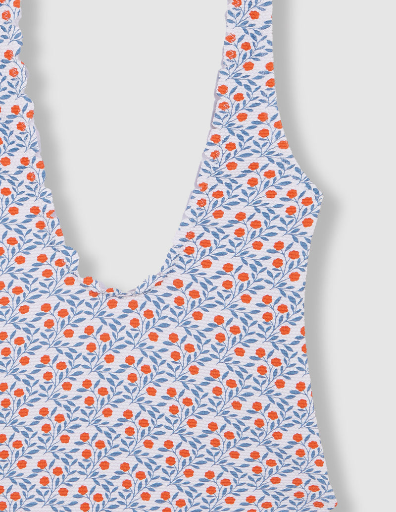 Bañador estampado ramas flores