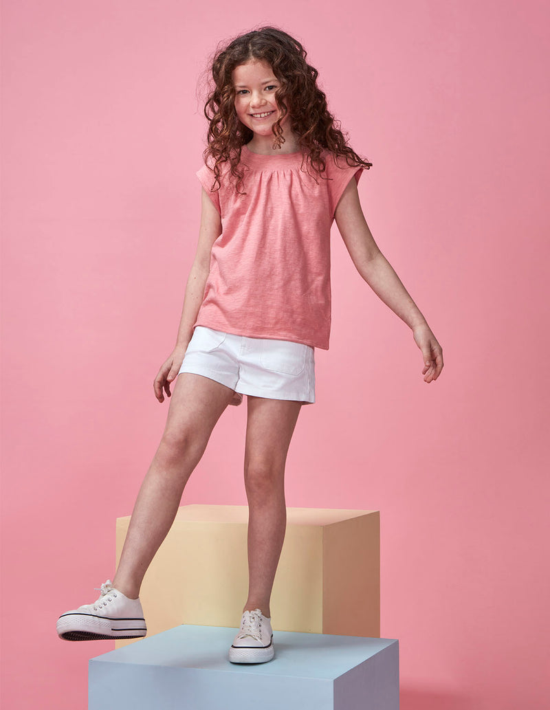 Blusa con pespuntes