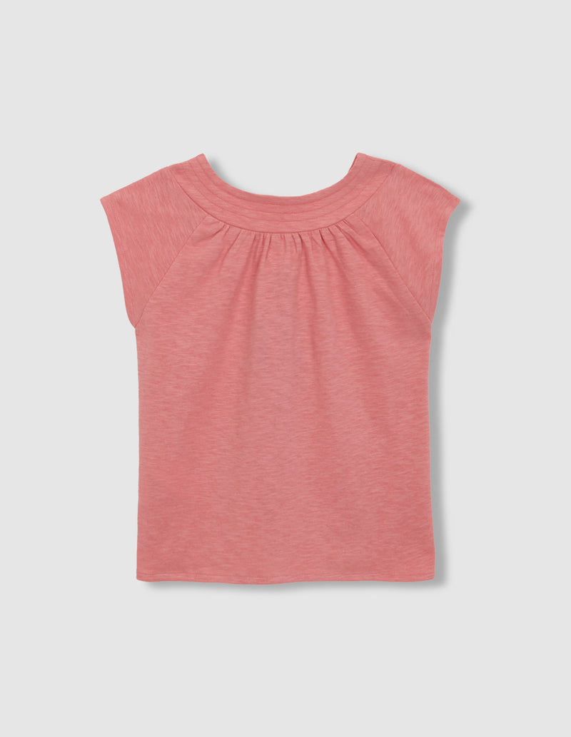 Blusa con pespuntes