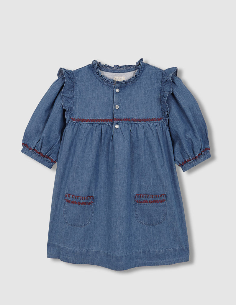 Vestido vaquero con bordados