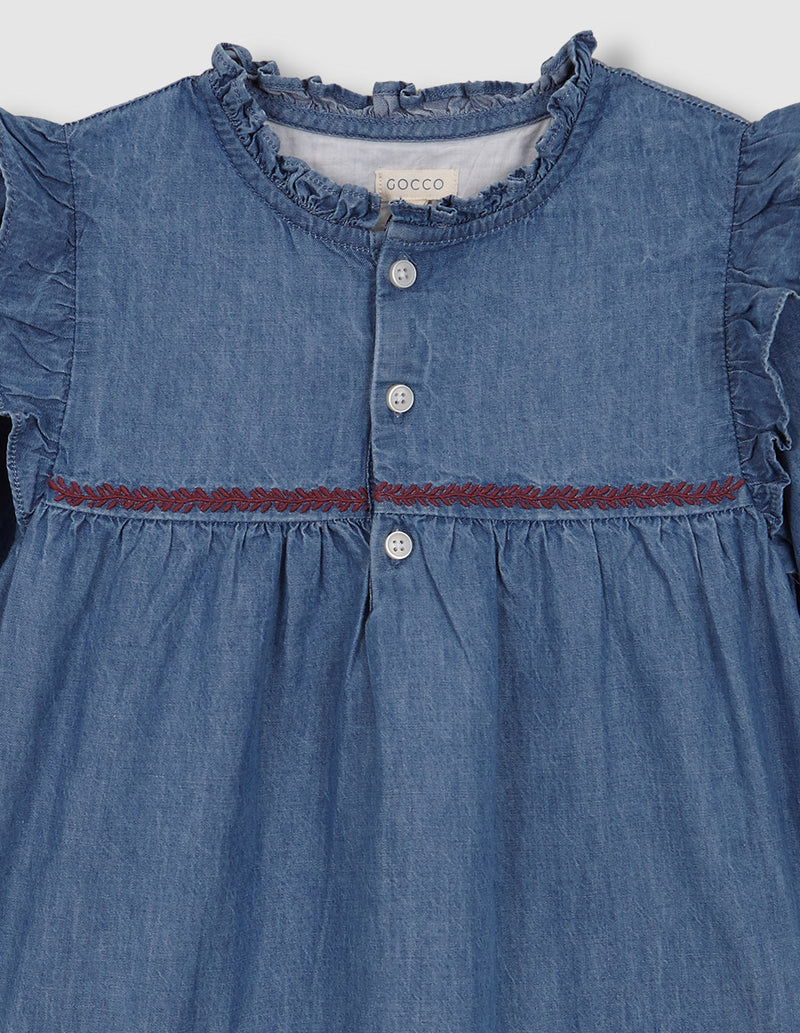 Vestido vaquero con bordados