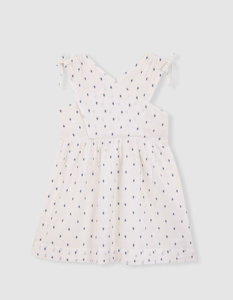 Vestido dobby cruzado