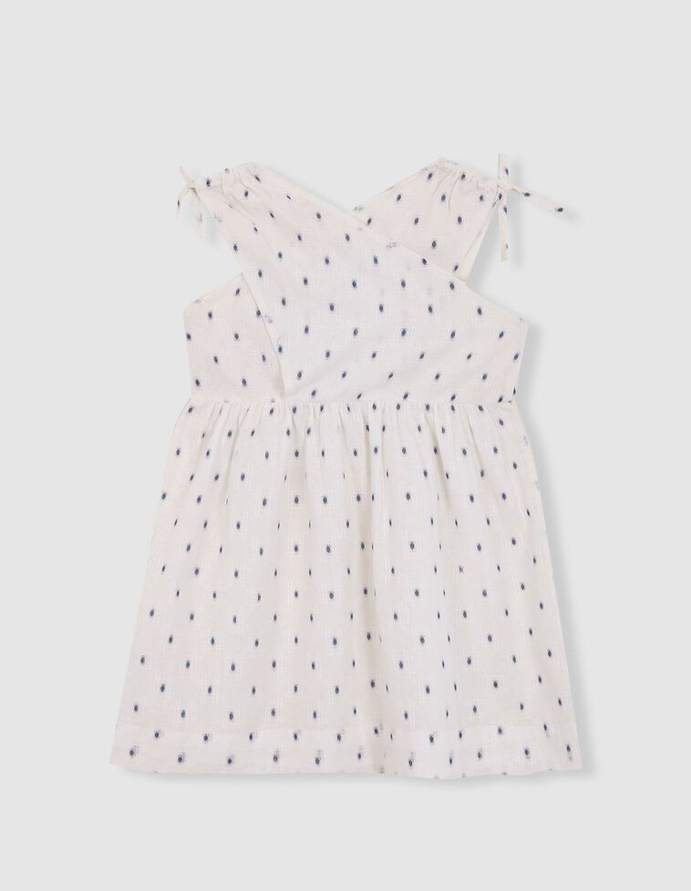 Vestido dobby cruzado