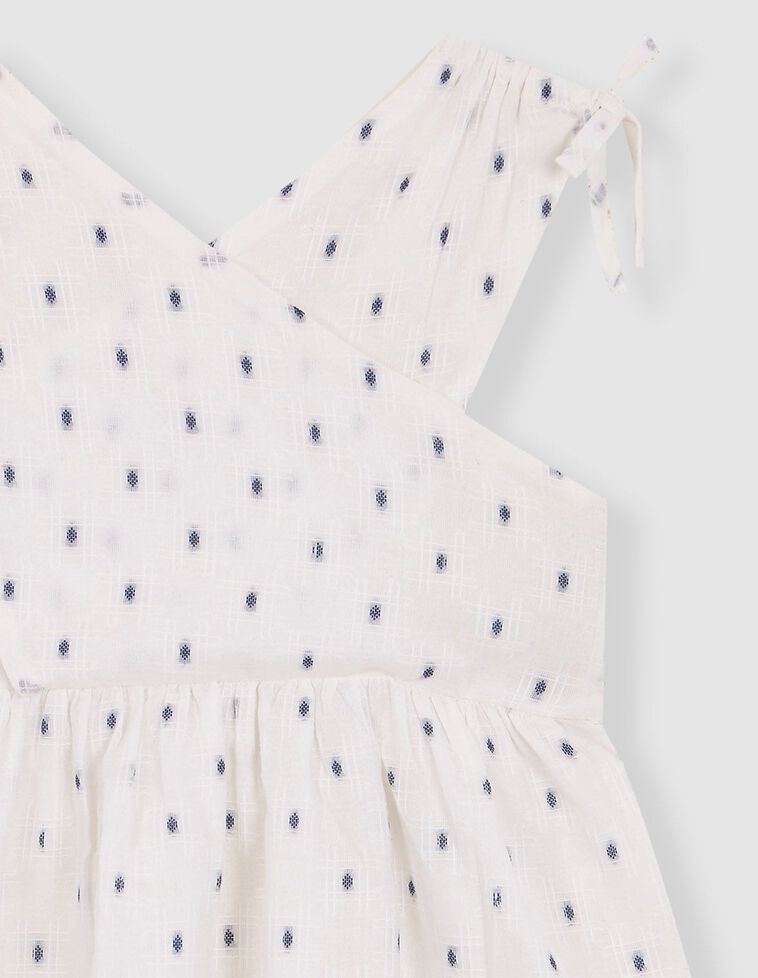 Vestido dobby cruzado