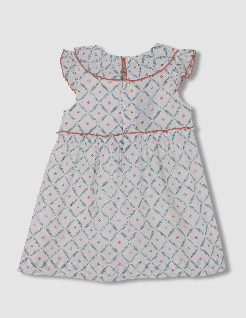 Vestido con estampado de ramitas