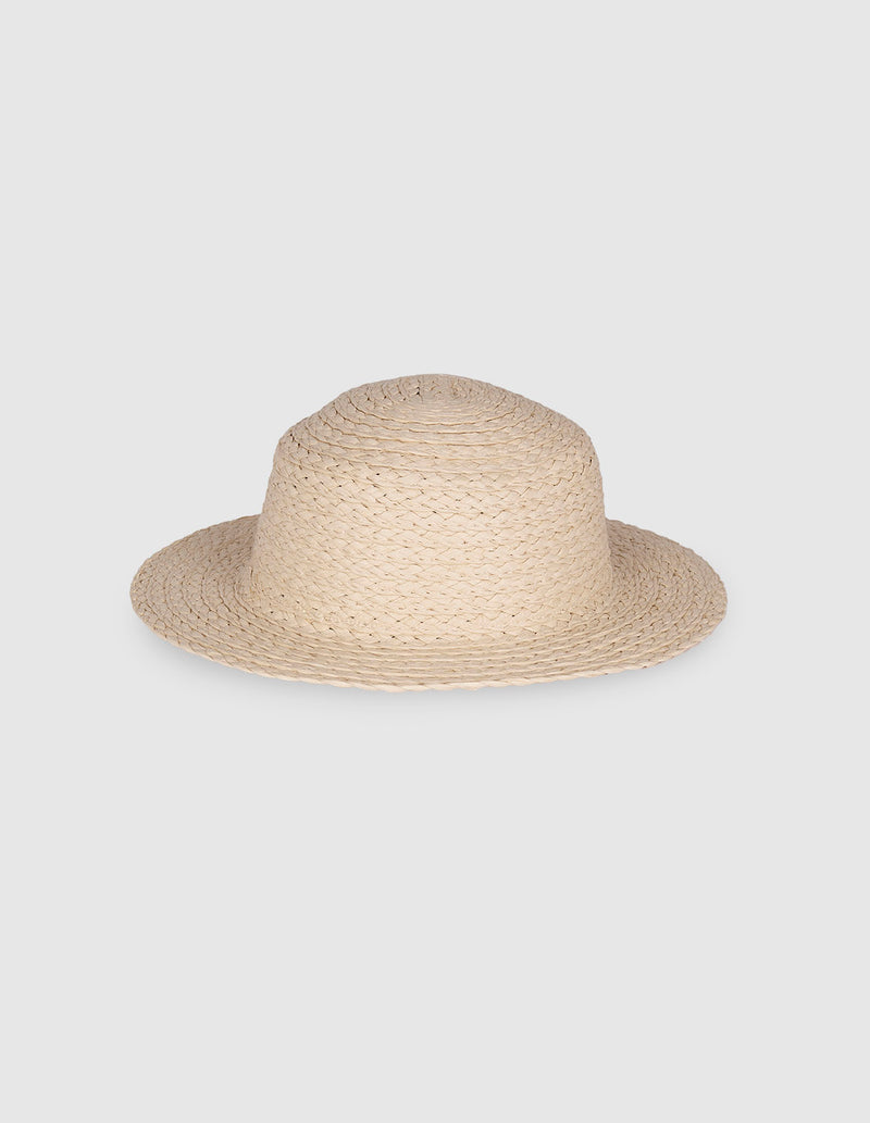 Sombrero con cinta de flores