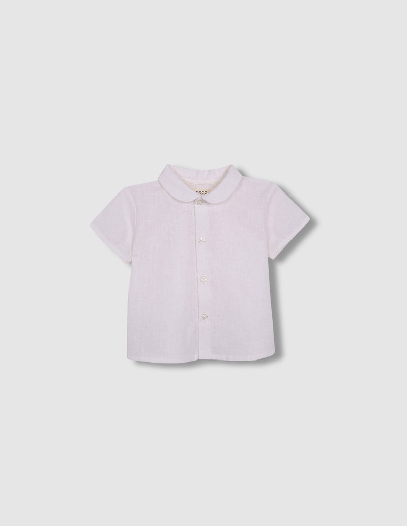 Camisa lino cuello bebé