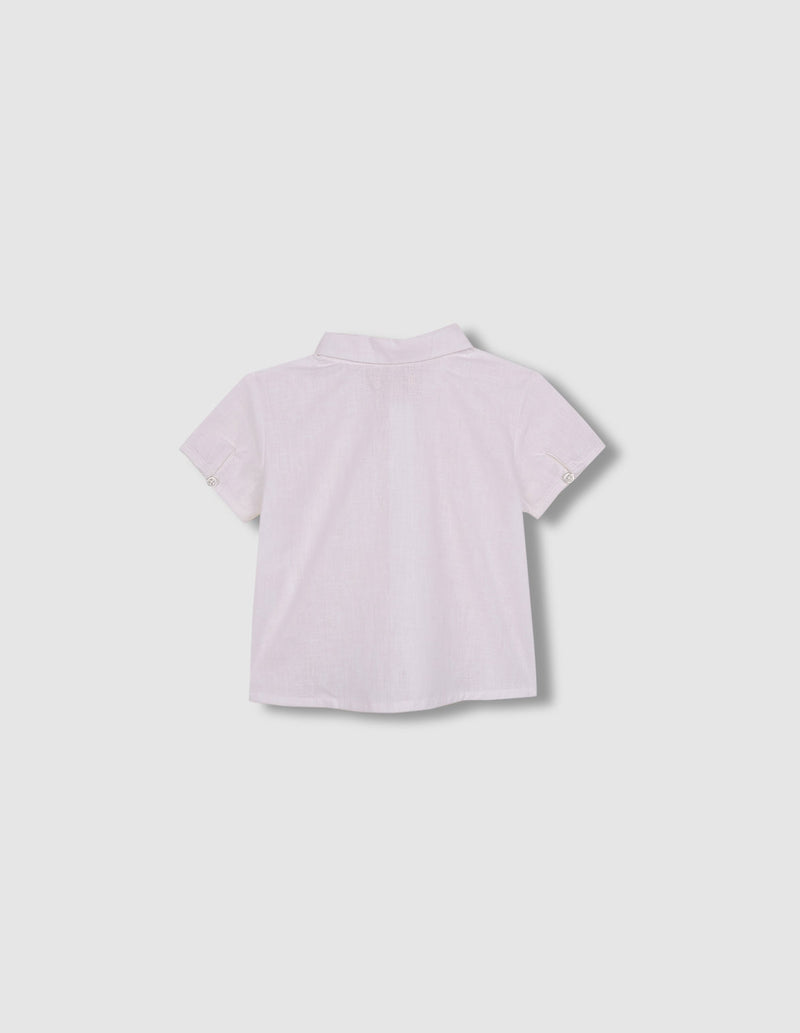 Camisa lino cuello bebé