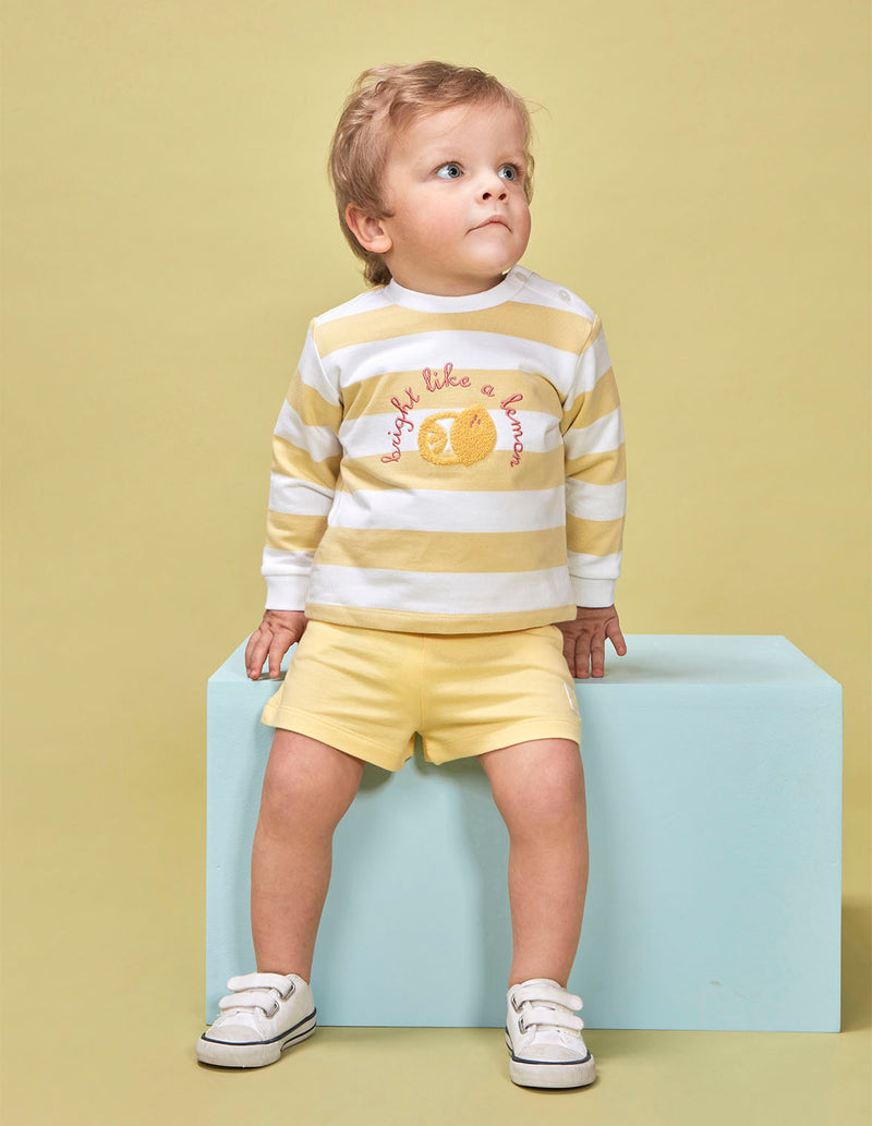 Sudadera de rayas con print