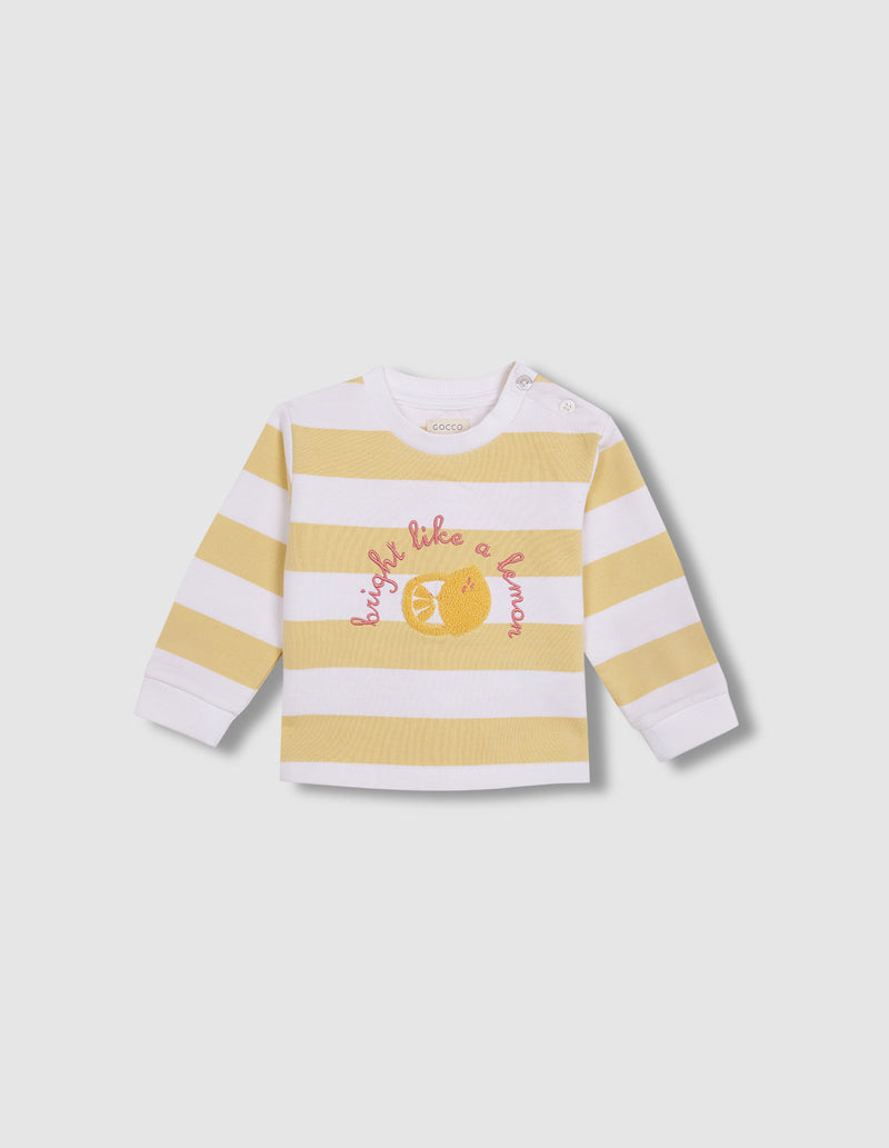 Sudadera de rayas con print