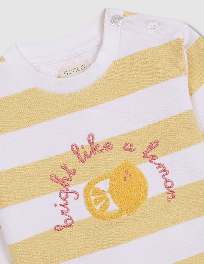 Sudadera de rayas con print