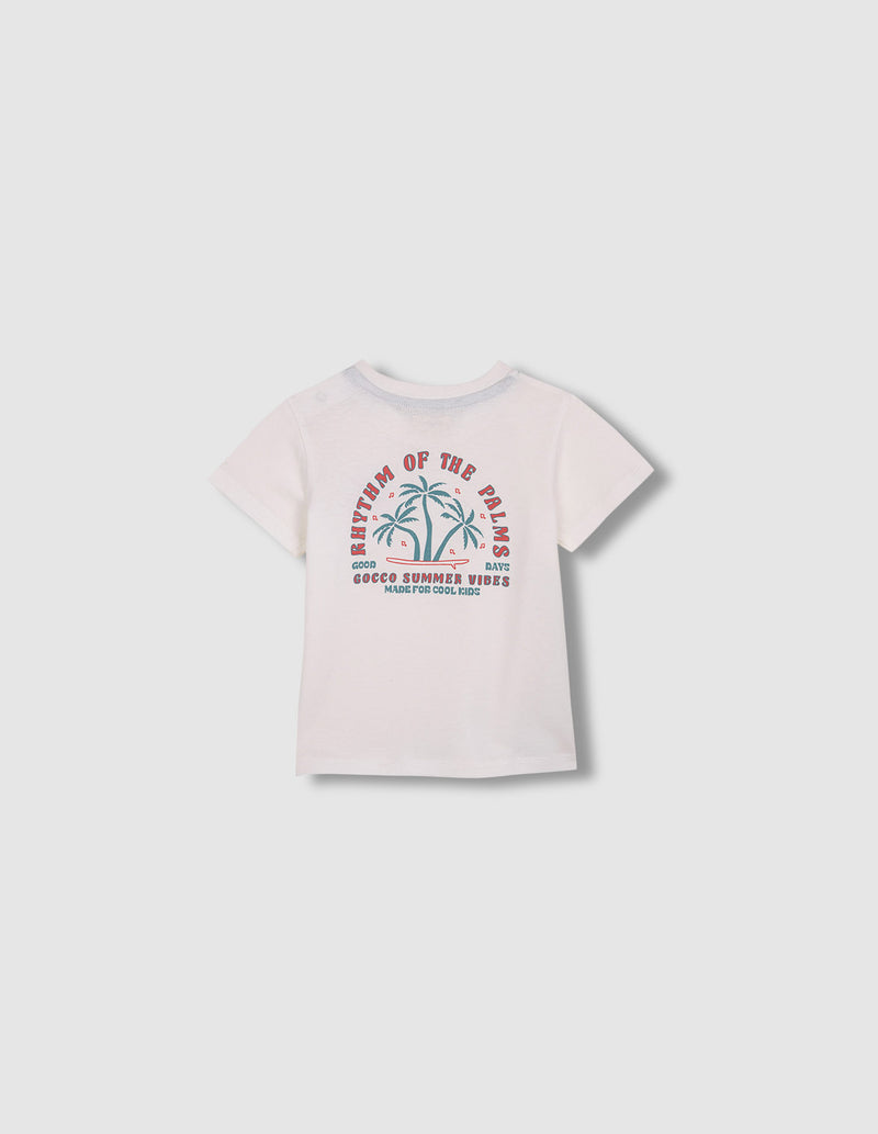 Camiseta estampado palmeras