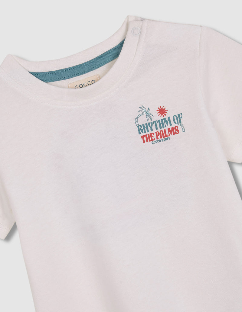 Camiseta estampado palmeras