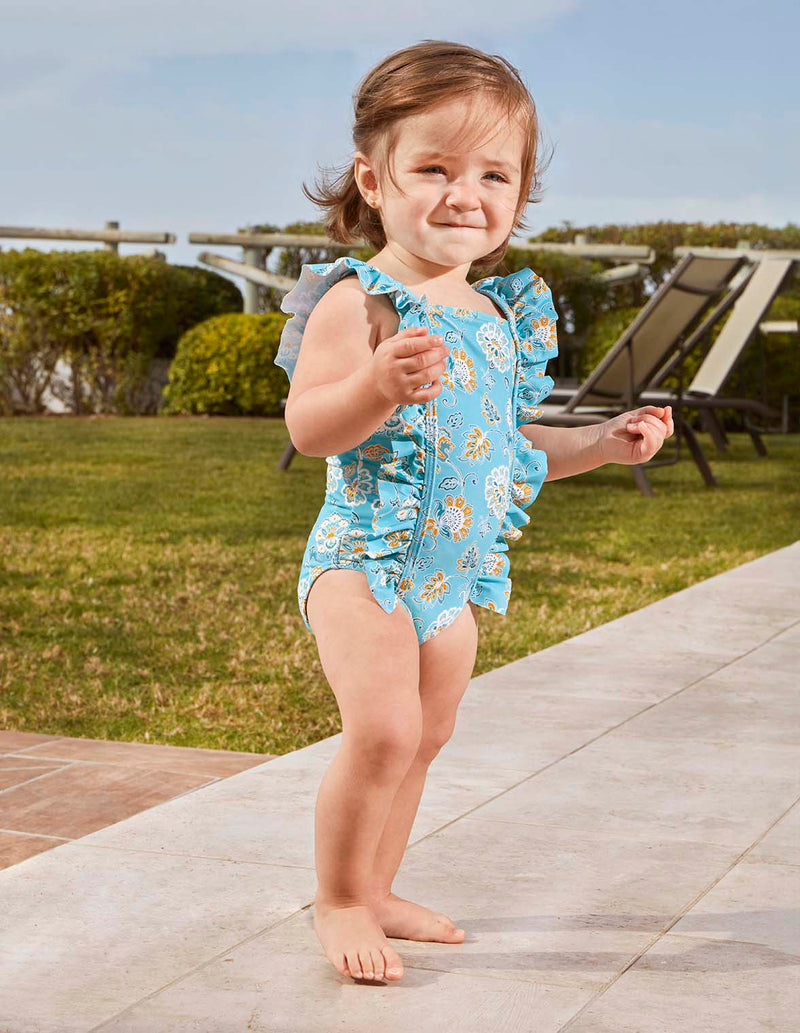 Traje de baño estampado flores